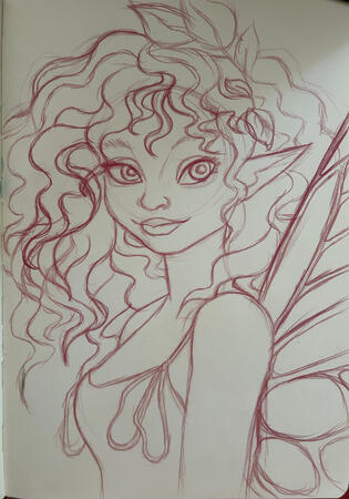 Coloured pencil, a4 sketchbook