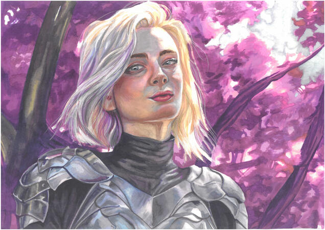 Marker and pencil drawing of internet personality (and my personal friend) Aydin Paladin.