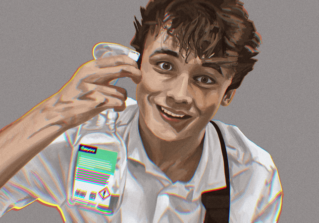 Digital drawign with chromatic aberration.