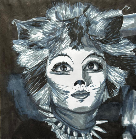 Drawing of Jemima from Cats! (1998)